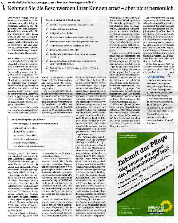 Vorschauseite 1: Nehmen Sie die Beschwerden Ihrer Kunden ernst - aber nicht persönlich