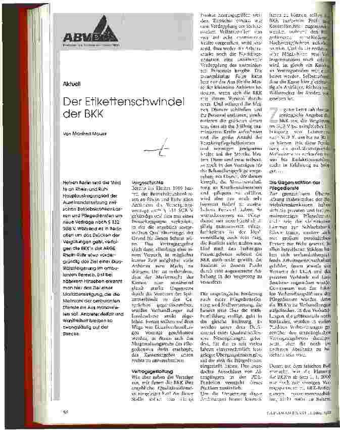 Vorschauseite 1: Der Etikettenschwindel der BKK