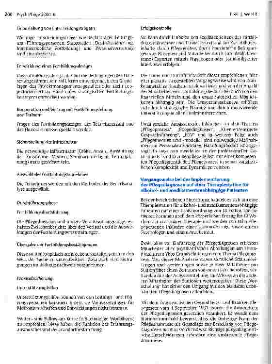 Vorschauseite 5: Maßnahmen zur Implementierung von Pflegediagnosen in einer psychiatrischen Therapieeinrichtung als integratives Element des Pflegeprozesses