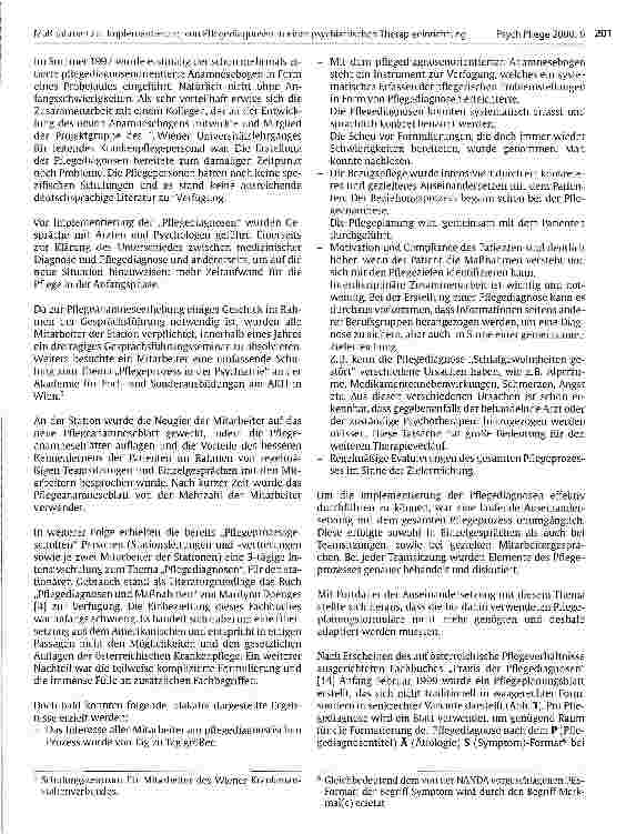 Vorschauseite 6: Maßnahmen zur Implementierung von Pflegediagnosen in einer psychiatrischen Therapieeinrichtung als integratives Element des Pflegeprozesses