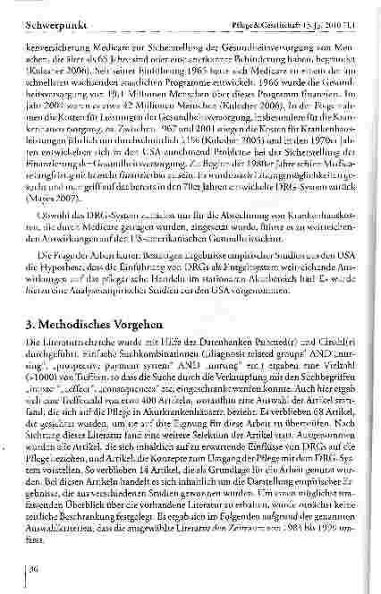 Vorschauseite 3: Die Auswirkungen von DRGs als Entgeltsystem auf die Handlungsebene von Pflegenden im stationären Akutbereich - Eine Analyse empirischer Studien aus den USA