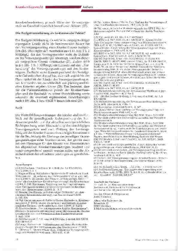 Vorschauseite 4: Die Leistungsfähigkeit und der Versorgungsauftrag als bestimmende Faktoren für den Einsatz von Honorarärzten