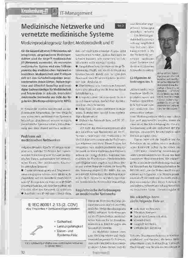 Vorschauseite 1: Medizinische Netzwerke und vernetzte medizinische Systeme