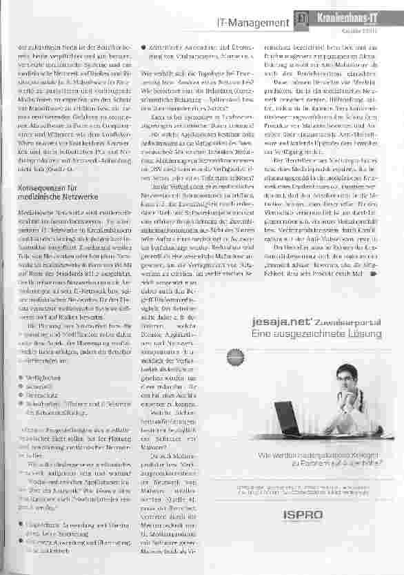 Vorschauseite 2: Medizinische Netzwerke und vernetzte medizinische Systeme