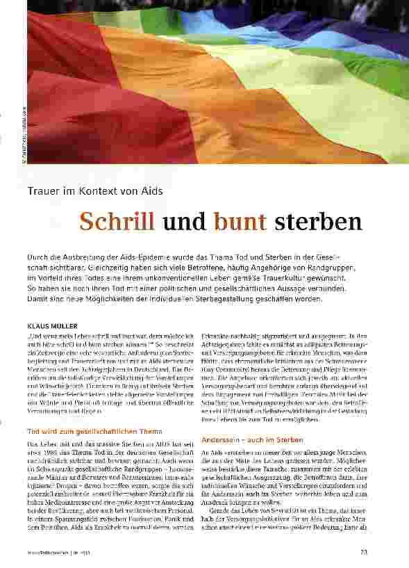 Vorschauseite 1: Schrill und bunt sterben