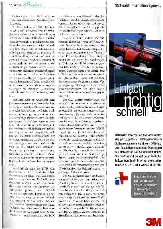 Vorschauseite 3: Aufklärungspflichten von Arzt und Krankenhausträger hinsichtlich wirtschaftlicher Interessen des Patienten