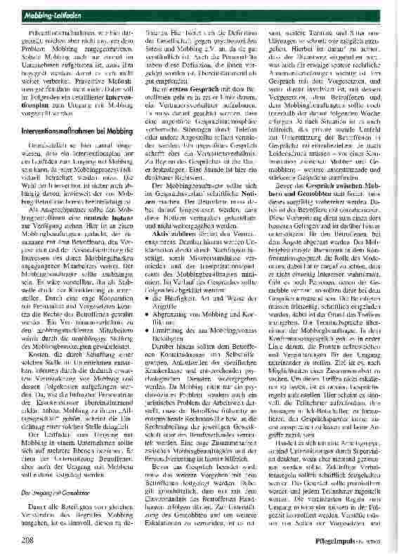 Vorschauseite 4: Entwurf eines Leitfadens zum Umgang mit Mobbing