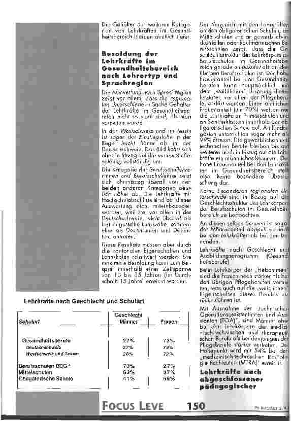 Vorschauseite 2: Resultate BerufsschullehrerInnen-Befragung