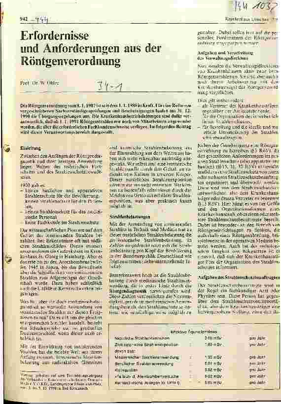 Vorschauseite 1: Erfordernisse und Anforderungen aus der Röntgenverordnung