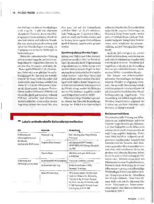 Vorschauseite 2: Silber in Wundauflagen -scheiden sich hier die Geister?