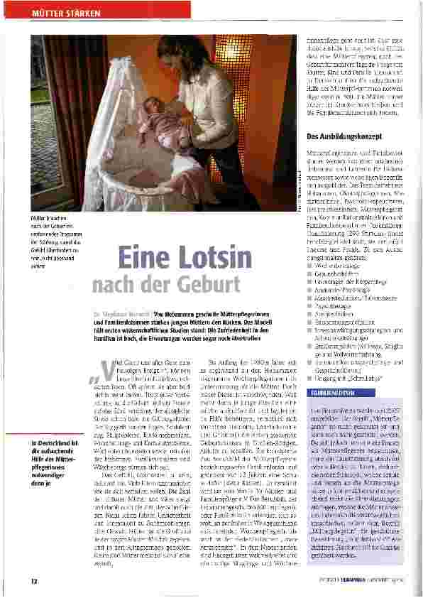 Vorschauseite 1: Eine Lotsin nach der Geburt