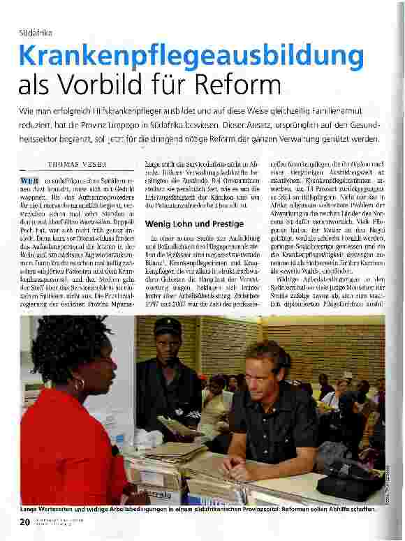 Vorschauseite 1: Krankenpflegeausbildung als Vorbild für Reform