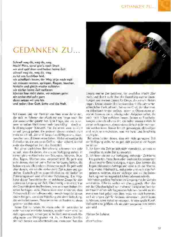 Vorschauseite 1: GEDANKEN ZU...