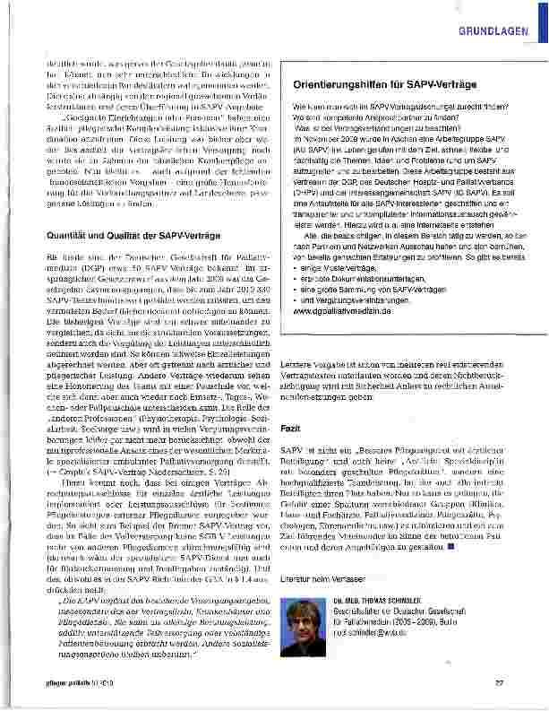 Vorschauseite 2: Der Hürdenlauf in der Spezialisierten Ambulanten Palliativ-Versorgung