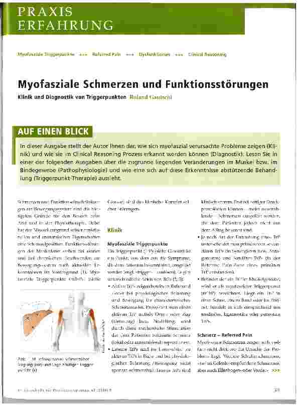 Vorschauseite 1: Myofasziale Schmerzen und Funktionsstörungen