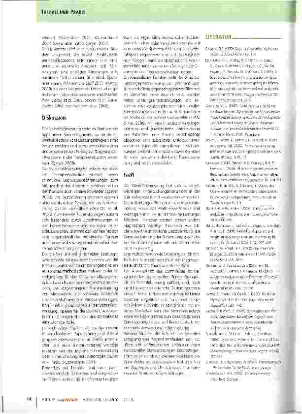 Vorschauseite 4: Relevanz des Stimmfeldes für Diagnostik und Therapieevaluation
