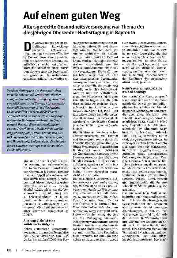 Vorschauseite 1: Auf einem guten Weg