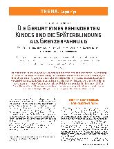 Vorschauseite 2: Die Geburt eines behinderten Kindes und die Späterblindung als Grenzerfahrung