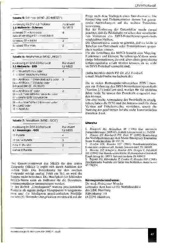 Vorschauseite 2: DIVI-Notarzteinsatzprotokoll - Version 4.0 Korrigierte Fassung
