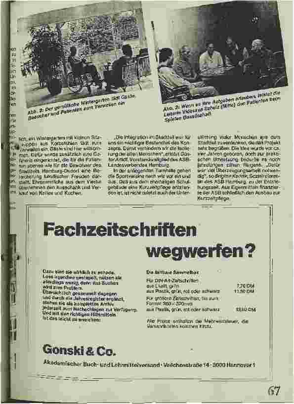 Vorschauseite 2: Modellprojekt Kurzzeitpflege