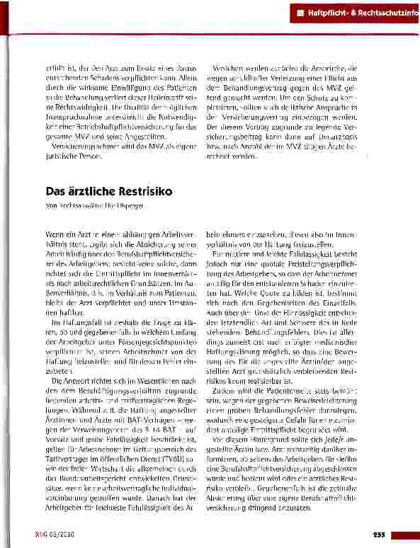 Vorschauseite 2: Die Haftpflichtversicherung für Medizinische Versorgungszentren