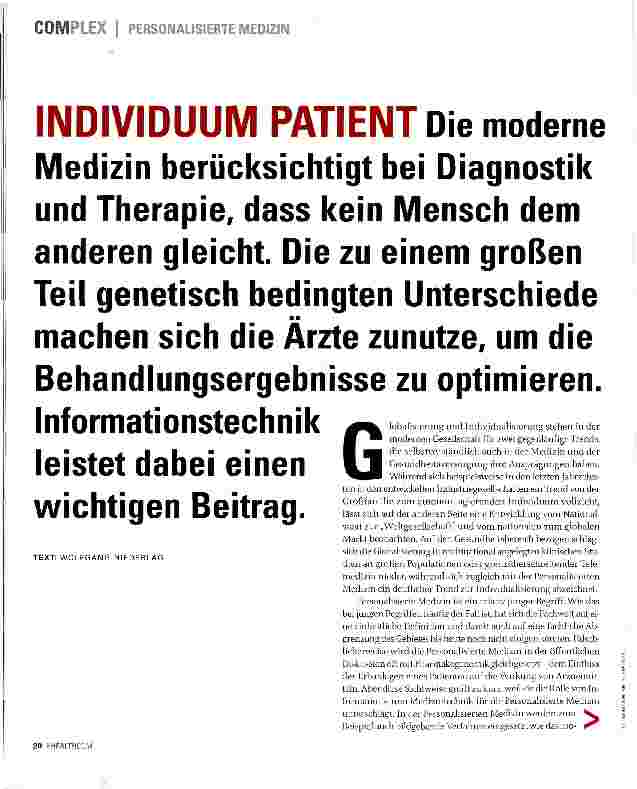 Vorschauseite 1: INDIVIDUUM PATIENT