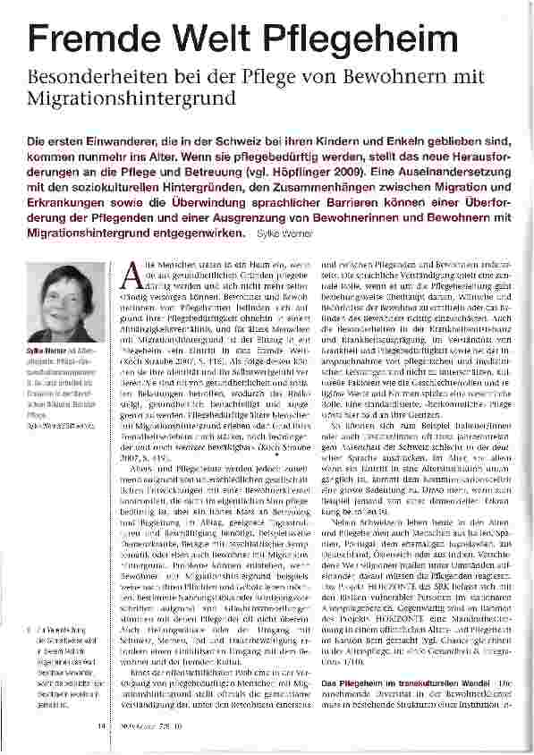 Vorschauseite 1: Fremde Welt Pflegeheim