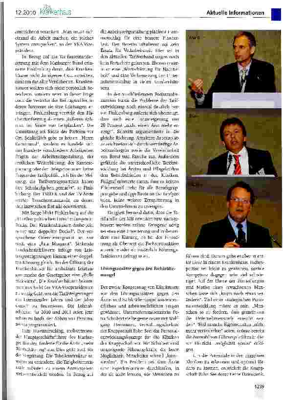 Vorschauseite 4: 6. Personalkongress der Krankenhäuser: Konzepte gegen den Ärztemangel