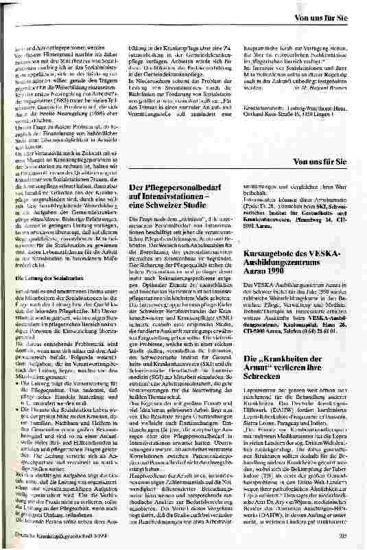 Vorschauseite 3: Zukunftsperspektiven der Sozialstation