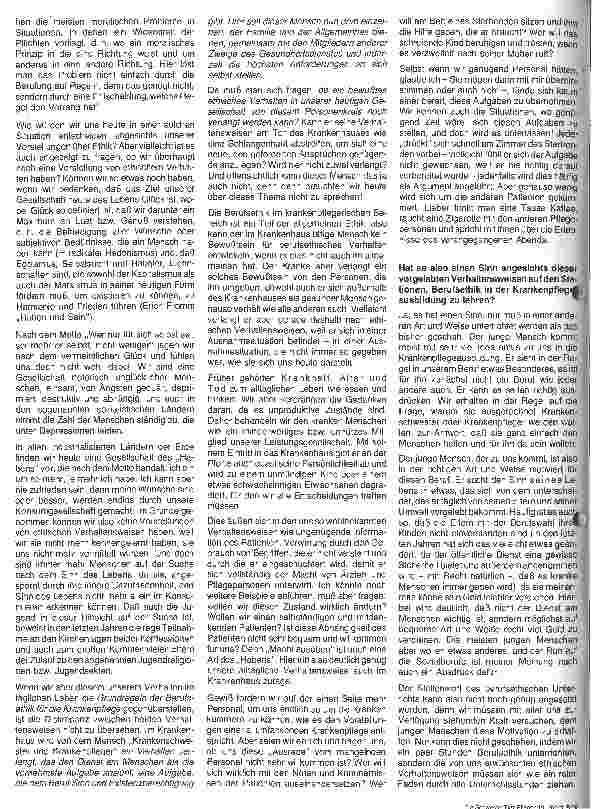 Vorschauseite 2: Stellenwert des berufsethischen Unterrichts im Rahmen der pflegerischen Ausbildung - 2. Bundestagung der Unterrichtsschwestern.