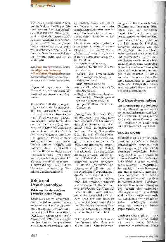 Vorschauseite 6: Welche Bedeutung hat die Körperwahrnehmung als Mittel zur Kommunikation? 4. Preis B. Braun-Preis 1999