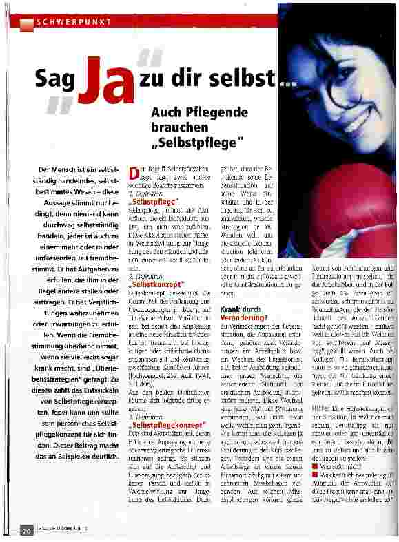 Vorschauseite 1: Sag Ja zu Dir selbst