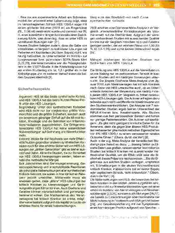 Vorschauseite 4: Volumenersatz beim kritisch Kranken - Glaube und Evidence 2010