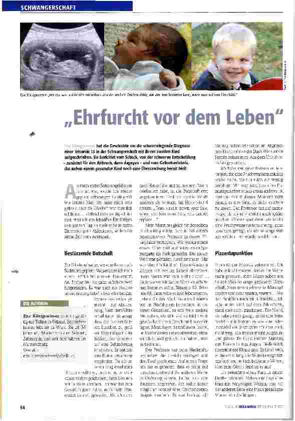 Vorschauseite 1: Ehrfurcht vor dem Leben