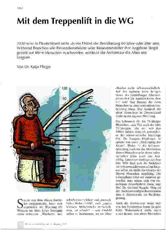 Vorschauseite 1: Mit dem Treppenlift in die WG