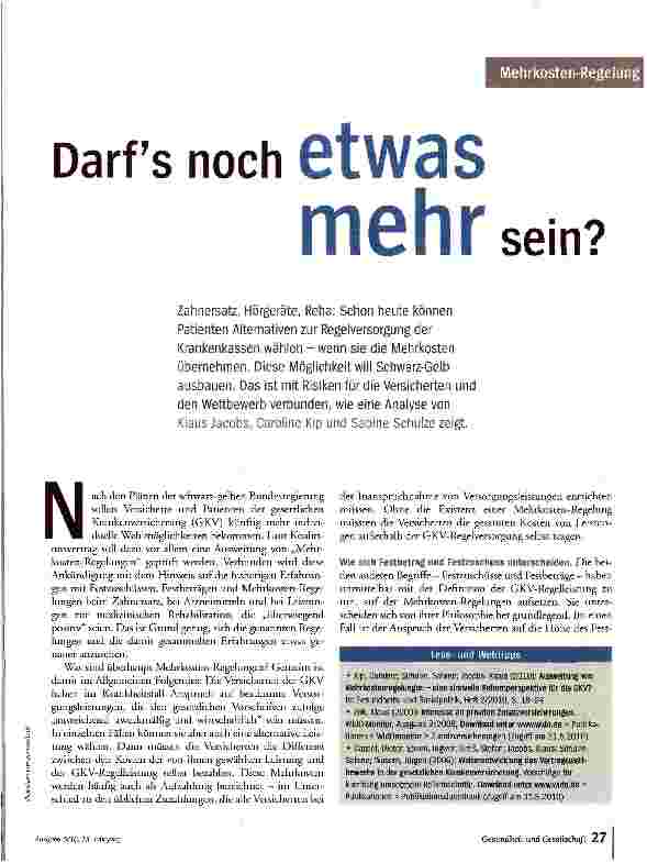Vorschauseite 1: Darfs noch etwas mehr sein?