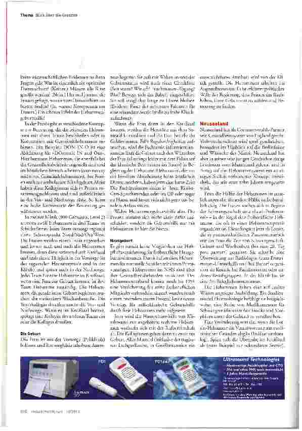 Vorschauseite 3: Hebammengeburtshilfe - ein Blick über die Grenzen