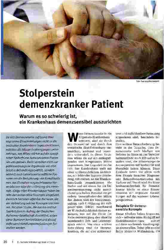 Vorschauseite 1: Stolperstein demenzkranker Patient
