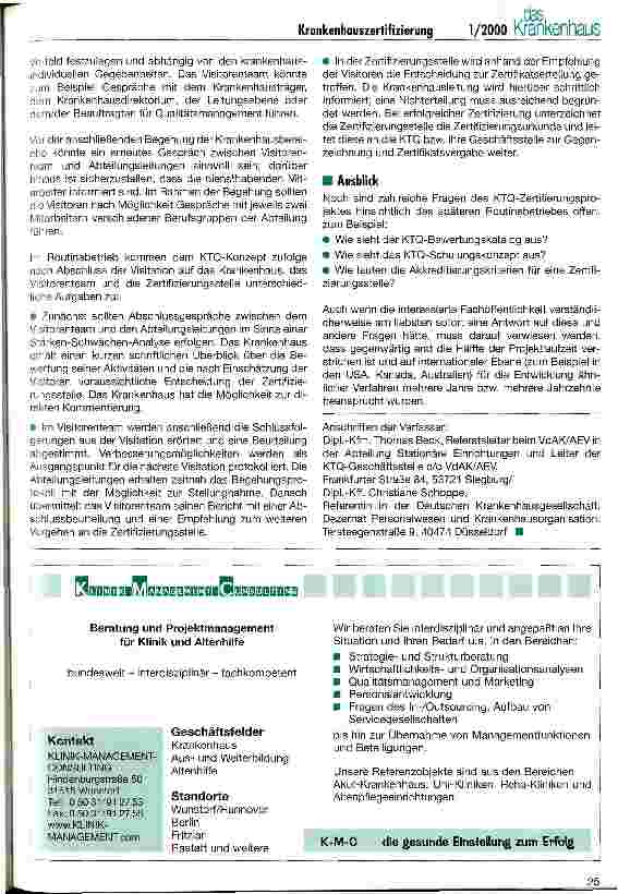 Vorschauseite 5: Krankenhauszertifizierung Strukturen und Abläufe aus Sicht der Kooperation für Transparenz und Qualität im Krankenhaus - KTQ