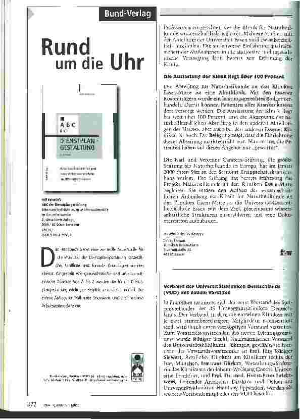 Vorschauseite 3: Der Aufbau einer Klinik für Naturheilkunde und Integrative Medizin in den Kliniken Essen-Mitte Das Erschließen neuer Geschäftsfelder