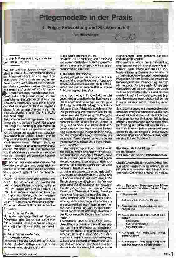 Vorschauseite 1: Pflegemodelle in der Praxis 1. Folge: Entwicklung und Strukturmodell