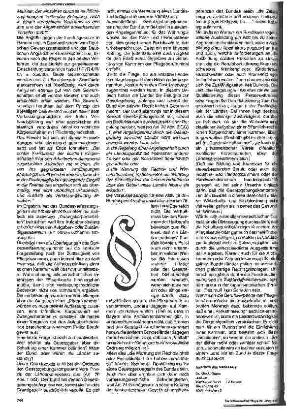 Vorschauseite 3: Kammern für die Pflegeberufe - Geht das rechtlich überhaupt?