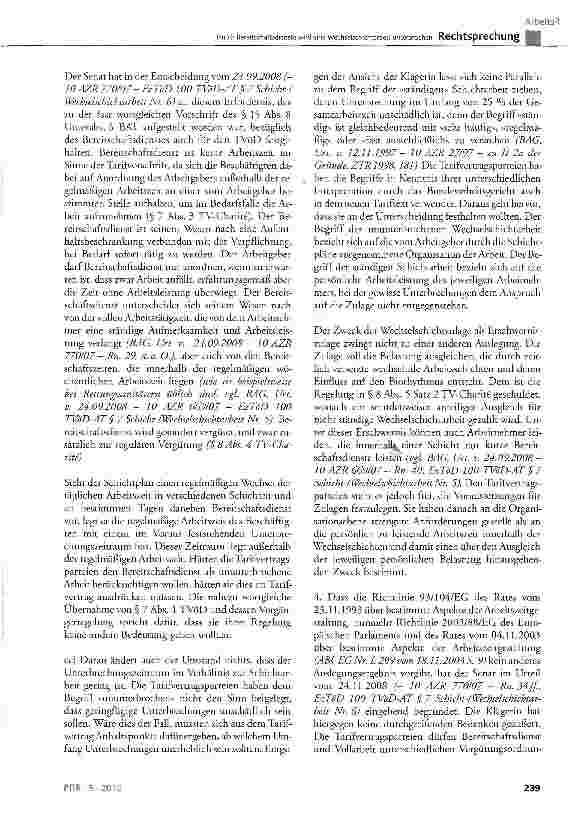 Vorschauseite 3: Durch Bereitschaftsdienste wird eine Wechselschichtarbeit unterbrochen