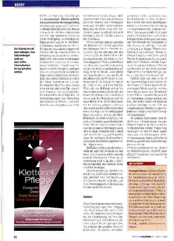 Vorschauseite 3: Recht auf Nichtwissen: Schwangerschaftskonfliktund Gendiagnostikgesetz Teil: 2