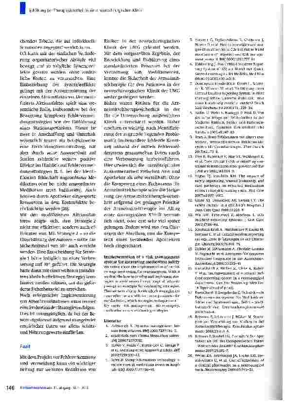 Vorschauseite 6: Erhöhung der Therapiesicherheit in einer neurochirurgischen Klinik