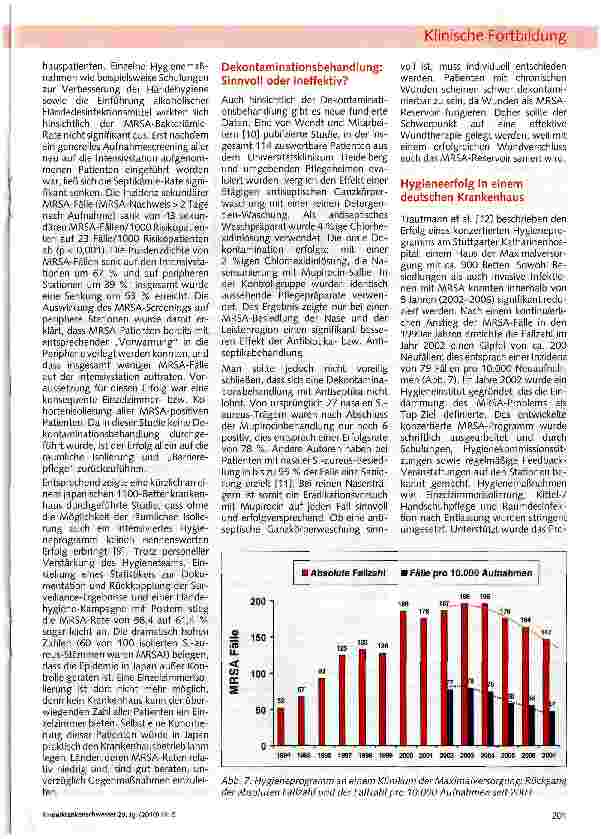 Vorschauseite 3: Krankenhaus-assoziierte MRSA - Ein aktueller internationaler Studienüberblick über praktizierte Infektionskontrollmaßnahmen (Teil 2)*
