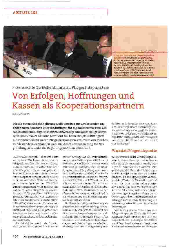Vorschauseite 1: Von Erfolgen, Hoffnungen und Kassen als Kooperationspartnern
