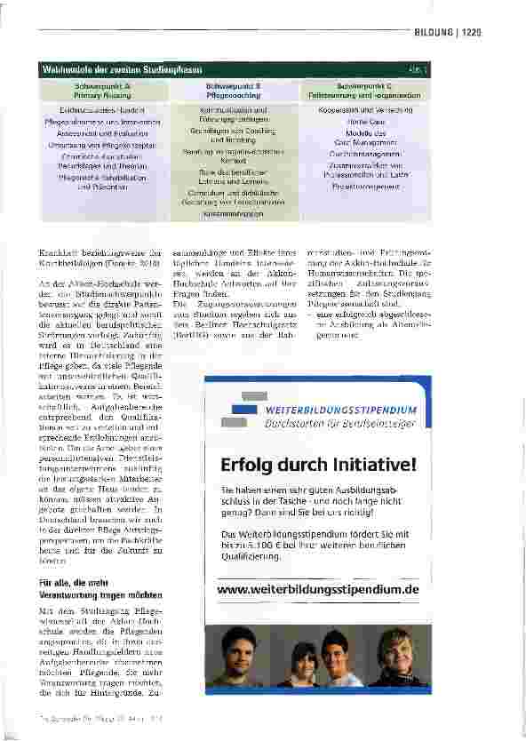 Vorschauseite 2: Primary Nursing als Studienschwerpunkt