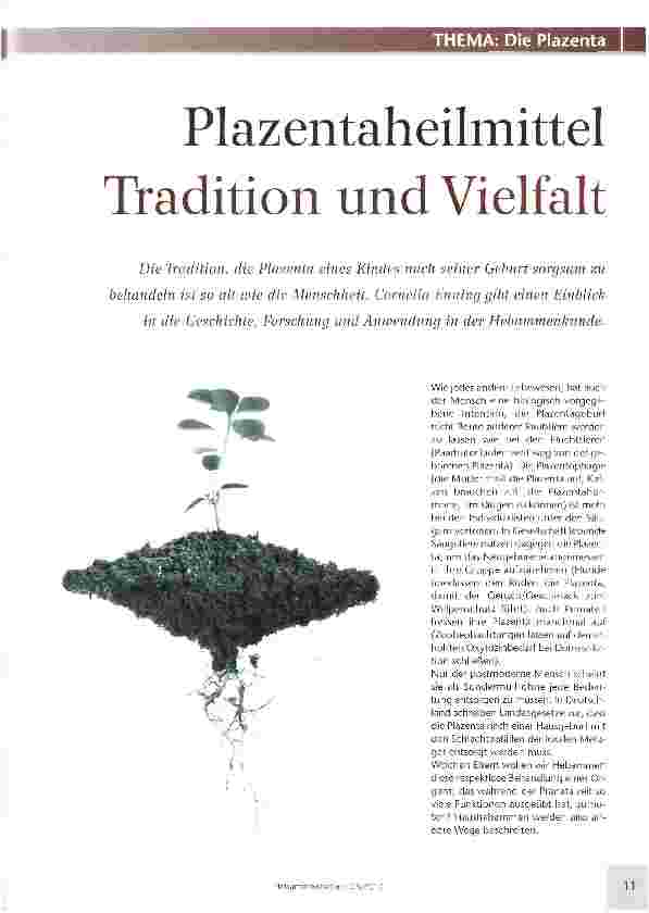 Vorschauseite 1: Plazentaheilmittel Tradition und Vielfalt