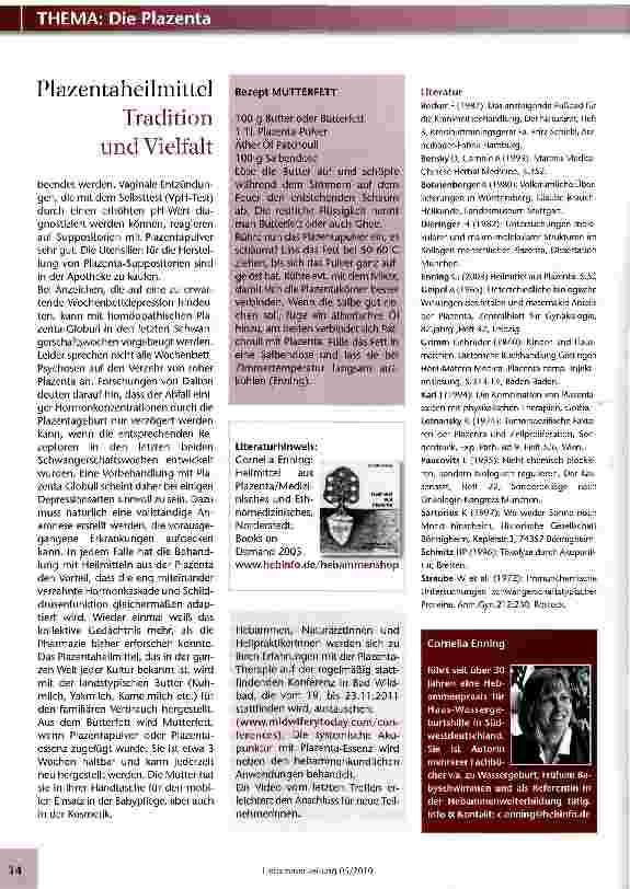 Vorschauseite 4: Plazentaheilmittel Tradition und Vielfalt